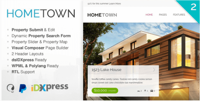 Hometown wp real estate theme