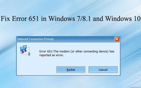 Error 651 Windows 10
