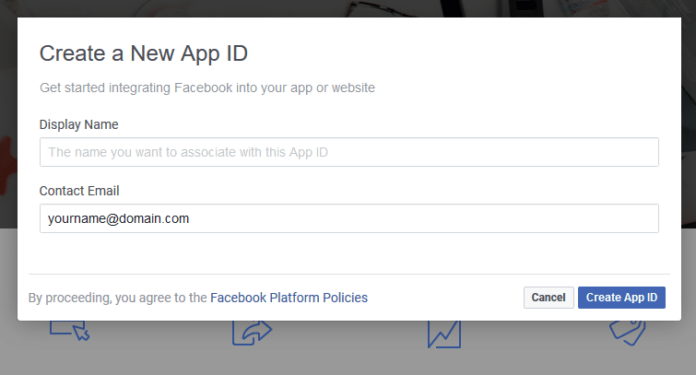 how to create facebook app id