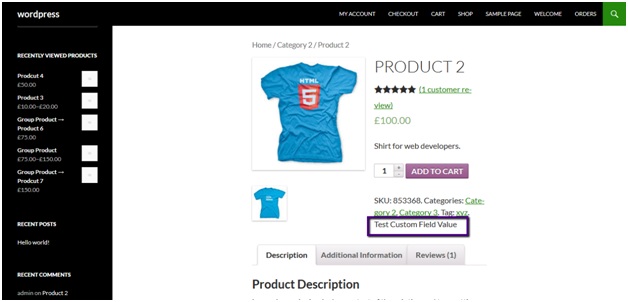 add custom fields to woocommerce product page