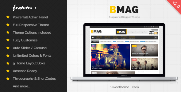 BMAG v2.1.1 Responsive News & Magazine Blogger Template