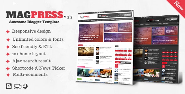 Magpress v3.3 blogger template