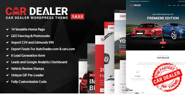 Car Dealer Automotive Responsive WordPress Theme Nulled