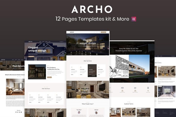 Archo Architecture & Interior Elementor Template Kits